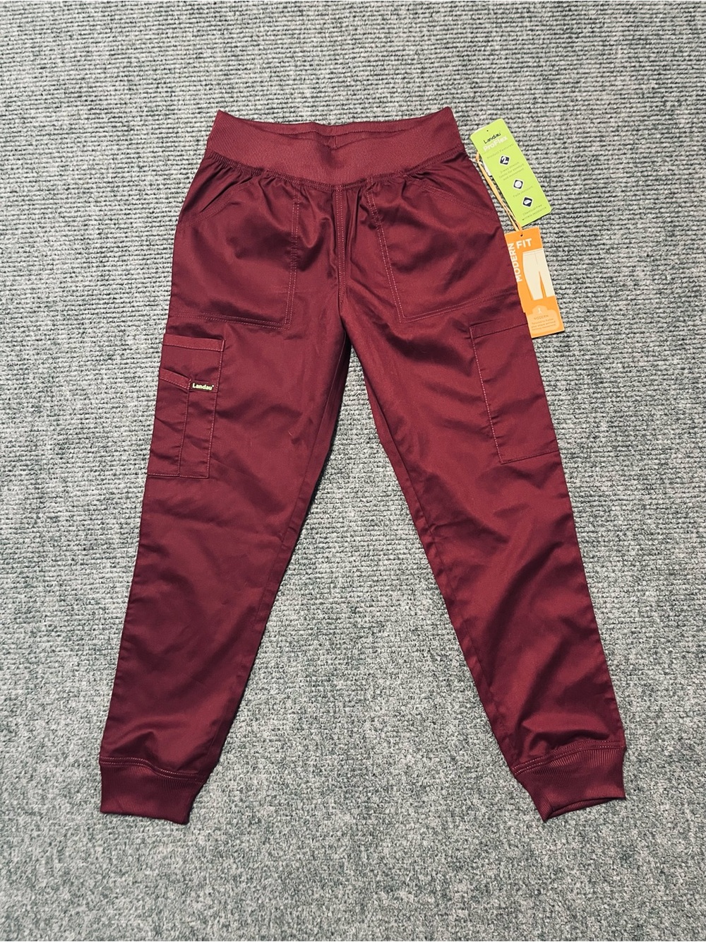 NWT Small Landau ProFlex Fade Resistant Wine Color Scrub Bottoms Trousers Nurse